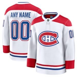Custom Montreal Canadiens White Away Jersey