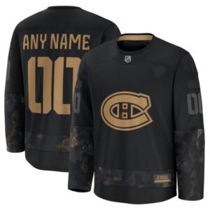 Custom Montreal Canadiens Black Military Appreciate Salute to Service Jersey