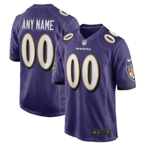 Custom Baltimore Ravens Purple Game Jersey