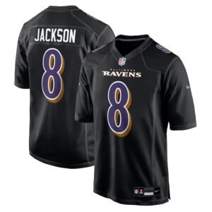 Lamar Jackson Baltimore Ravens Black Away Jersey 8