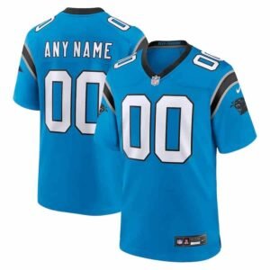 Custom Carolina Panthers Alternate Blue Game Jersey