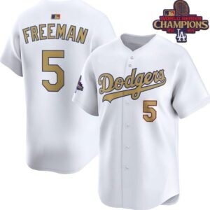 Any Player Custom Los Angeles Dodgers 2024 Champions White Gold Jersey