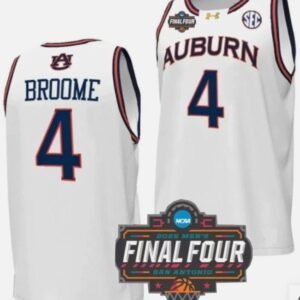 Any Player Custom Auburn Tigers 2025 NCAA Final Four White Jersey