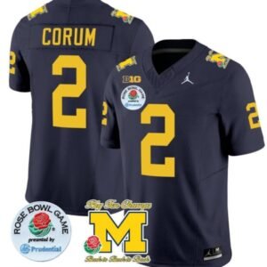 Any Player Custom Michigan Wolverines 2024 Rose Bowl Jersey