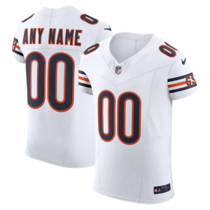 Custom Chicago Bears White Away Game Jersey