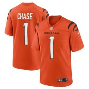 Ja'Marr Chase Cincinnati Bengals Orange Alternate Jersey 1