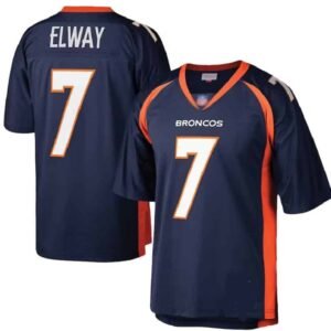 John Elway Denver Broncos Blue Retro Throwback Jersey 7