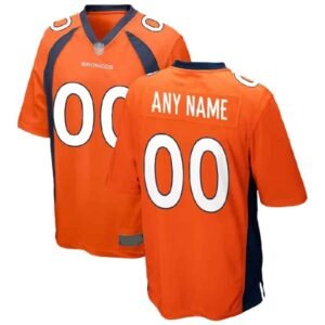 Custom Denver Broncos Orange Retro Jersey