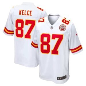 Travis Kelce Kansas City Chiefs White Away Jersey 87