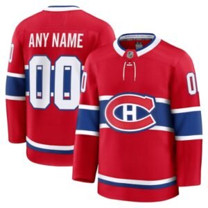 Custom Montreal Canadiens Red Home Jersey