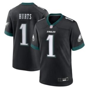 Jalen Hurts Philadelphia Eagles Black Away Jersey 1