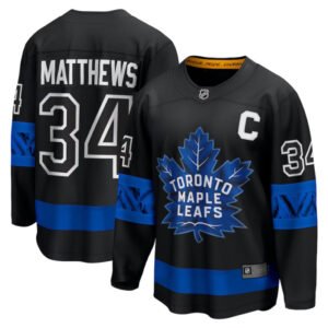 Auston Matthews Toronto Maple Leafs Alternate Black Jersey 34