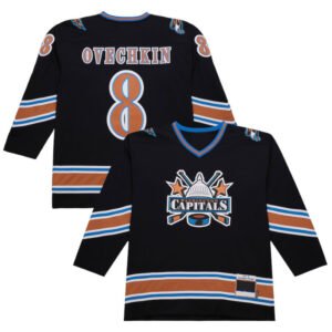Alex Ovechkin Washington Capitals Black Throwback Jersey 8