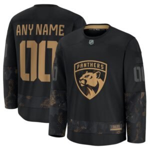 Custom Florida Panthers Military Appreciation 'Salute to Service' Black Jersey