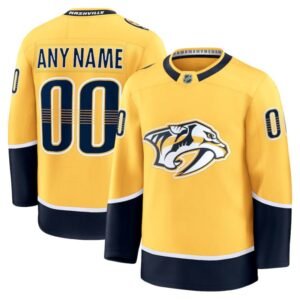 Custom Nashville Predators Yellow Home Jersey