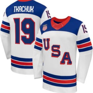 Any Player Custom Team USA 2026 Winter Olympics White Away Jersey